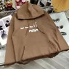 Tasarımcı Top Versiyon Hoodie El Yapımı Cel 2022 Sonbahar ve Kış Yeni Baskı Logosu Aynı Stil Kapşonlu Sweater