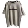 Camicie da uomo firmate balenciga t-shirt Maglioni primavera estate stile bucato lavaggio lettere sfocate manica in puro cotone s JQPF 7H4Z