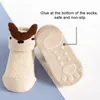 Cartoon Animal Baby Boy Girl Socks Coral Fleece Autumn Winter Warm Sock Kids Rubber Non-Slip Floor Socks