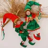 Julekorationer Andra evenemangsfestartiklar Elf Par Navidad År Xmas gåvor för barn Plush Dolls Toys Christmas Tree Pendant Drop Ornament Hängande 220908