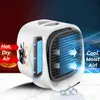 Elektrische ventilatoren Mini USB-airconditioner Luchtkoeler Fan Desktop Luchtkoelventilator Luchtbevochtiger Luchtreiniger voor kantoorslaapkamer Met 7 kleuren licht T220907