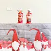 Party Favor Christmas Disponable Tracloth Faceless Santa Dwarf Doll Table Cover Merry Decor f￶r middag Gott ￥r 2023
