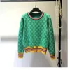 2023 Autunno e inverno Maglione lavorato a maglia allentato delle nuove donne Stile coreano Pullover a maniche lunghe Girocollo Geometric Clash Jacquard Maglione casual