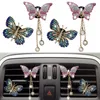 Air Freshener Bling Butterfly Vent Clips Crystal Pandent Car Fresheners Diffuser Clip Diamond Decoration Cute Interior Decor Lulubaby Amsvq