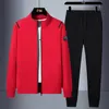 Men's Tracksuits Casual Men's Tracksuit Spring Autumn Sportswear Men 2 Piece Sets Sweatpants Print Brand Zipper Male Sweatshirt Suit Plus Size 220926