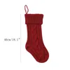 Decorações de Natal 1pc maconha meias de natal decoração saco de presente de natal decoração de lareira meias de cor sólida natal saco de presente adorável #t2g 220908