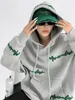 Kadın Hoodies Sweatshirts İlkbahar ve Sonbahar Marka İşlemeli Kapşonlu Kazak Kadınlar Tasarım Sense Kızarmış Sokak Gevşek 220907