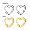 Hoop Earrings High Quality Fashion S925 Hypoallergenic Small Heart Shaped For Women Girls' Studs Jewelry