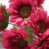 Faux Floral Greenery 6 PCs 5 cm Flor artificial de Gerbera Handmade para Home Garden Decoração de Casamento Diy Garland Material Scrapbook Fake Flower J220906