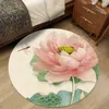 Dywany 3D Flower Okrągły dywan do salonu salon dywanika sypialnia dywanika dywana mata podłogowa bez poślizgu Tapete para sala dekoracja domu