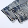 Trend di personalità dei jeans da uomo europei e americani Particelle di pittura di marca in denim Fashi