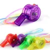 Glowing Flashing Whistle Colorful Lanyard LED Light Up Fun In the Dark Party Noise Maker Rave Glow Party Favors Kids Toys