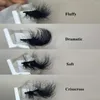 Falska ögonfransar återanvändbara Crisscross Lashes Mink Full Strip Bulk 30mm långa mjuka leverantörer 5D Fake Extension 1 Par7404453