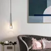 Kolye lambalar Nordic Kristal Başucu Oturma Odası Yatak Odası TV Duvar Dekoru Aydınlatma Bakır Asma Mutfak Fikstürü
