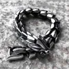 Pulseira de aço inoxidável punk pulseira de dragão preto dourado prata cor masculina braçadeira de hip hop de rua para jóias masculinas homme8339810