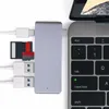 Adaptateur d'extension de répartiteur Multiport, Station d'accueil USB 3.0 Hub lecteur de carte type-c Combo pour ordinateur portable