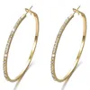 Boucles d'oreilles grand petit cercle pour femmes, marque de mode, or noir, bijoux d'oreille, boîte de nuit DJ 2022 dames