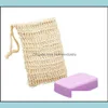Soaps Natural Exfoliating Mesh Soap Saver Scrubbers Sisal Soaps Savers Bag Pouch Holder For Shower Bath Foaming And Drying Drop Deliv Dhw6Q