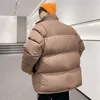 Männer Unten Koreanischen Stil Puff Jacke Männer Winter Trend Stehkragen Oversize Gepolsterte Grau Mantel Straße Puffer Outwear Unisex warme