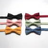 Fliegen, klassisch, einfarbig, rosa, vorgebundene Krawatte für Herren, braune Fliege, grüne Baumwollfliege, roter Mann, Hochzeit, Leinen, grau, Salbei-Krawatte B094