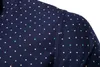 Camisas casuais masculinas M-5xl Dot-Print Business Cirtas Casuais Para Manga Curta de Verão Caso Grande Caso Grande Caso Mens Office Buttle Up Bloups 220908