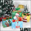 Emballage cadeau Emballage cadeau 12pcs Sacs de Noël Candy Bear Bonhomme de neige Snack Grand sac Drop Livraison 2021 Accueil Jardin Fournitures de fête même DHSPB