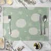 Tapetes de mesa 1 PCs Flores pequenas Padrão de cozinha Placemat linho de linho de algodão tigela de copo de xícara de copo 42 32 cm de decoração