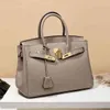 حقيبة Herme Herme Luxury Classic Handbags Birkinss Leather Platinum Top Layer عالية السعة 2022