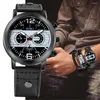 Wristwatches 4PCS Set Of Wrist Watches For Men Leather Bracelet Gift Boyfriend Fashion Street Punk Quartz Watch Reloj Hombre