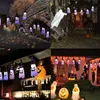 Decora￧￣o de festa Halloween luzes LEDs penduradas l￢mpadas fantasmas Halloween Dress Up Glow Wizard Hat Hat L￢mpada de terror Props Home Bar Outdoor Indoor 220908