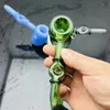 Glass Bowl Pipes Male Joint Colour Funnel Bowls Smoking Thickened and lengthened new hot selling glass cigarette set water bottle