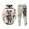 Men's Tracksuits Hip Hop 3D Cartoon Printed Hoodie Pants Suit Cool MenWomen 2 Pcs Sportwear Tracksuit Set Spring Autumn Men's Clothing 220926