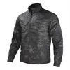 Camuflagem Windbreaker t￡tico Jaqueta ao ar livre Esportes de ca￧a de ca￧a de ca￧a ao casaco de tiro de combate N￺mero de roupas no05-208b