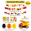 Украшение вечеринки Frigg 38pcs Construct Truck Truck Happy Birthday Decor Kits Kits Set Baby Show