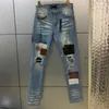 Jeans maschile designer con pantaloni magri caduti drop pantaloni da jogging c7mj