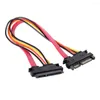 Computerkabels CYSM CY SATA III 3.0 7 15 22 PIN MANNEN TO VROUWEN DATA -VEREERBREIDING KABEL 30 cm rode kleur