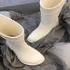 Rain Boots Ankle Boots Long Boots Outdoor Luxury Design High Platform Big Head Thick Bottom Non-Slip Jelly Color