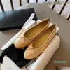 High quality fashion casual shoes women's flat ballet shoes dress wedding party shoes round head leather bow slippers