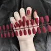 False Nails 24Tips/Set opape glassata glassata di bara lunghezza Balletto per unghie sulla punta per le unghie artificiali artificiali all'ingrosso