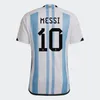 Camiseta Argentina Soccer Jerseys 2022 Maradona L.Martinez Dybala Argentyńska koszulka Kit Kit Player Wersja J.alvarez de Paul Lo Celso di Maria Argentyn