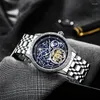 Wristwatches Planet Tourbillon Mechanical Watch For Men Luxury Stainless Steel Automatic Watches Man Business Casual Waterproof Male Clock
