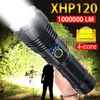 Latest 5000Mah XHP120 Led Flashlight Usb Rechargeable High Power Flashlight Super Bright Tactical Flashlight 18650 26650 J220713