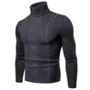 Pull à col roulé pull hommes laine col roulé haut automne printemps hiver pulls épais gris clair gris foncé noir kaki pulls9805