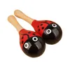 Baby Wood Toy Rattle Spädbarn Söt trämattle Toys Orff Musikinstrument barn Tidiga utbildningsleksaker 11,5 cm