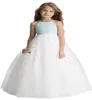 جميل Greenwhite Tulle Jewel Flower Girl Girls Girls039 Pageant Dresses Birthdayholidays Dresses Custom Size 214 FF801133