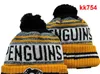 Pittsburgh beanie nordamerikansk hockey boll lag sida lapp vinter ull sport stickade hatt skalle mössor
