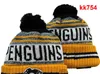 Berretto PITTSBURGH Palla da hockey nordamericana Patch laterale squadra Cappello invernale in lana Sport lavorato a maglia Cappellini con teschio