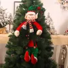 Kerstdecoraties Andere evenementenfeestje Benodigdheden Tree Top Santa Claus Doll Elf Hug the Holiday Home Mall Decoration 220908