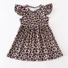 Abiti da ragazza Offerta speciale Saldi Girlymax Neonata Volant in seta di latte Abito a spirale Lunghezza al ginocchio Abbigliamento per bambini Manica corta Floreale Leopardo 220908