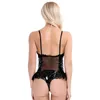 Combinaisons pour femmes Barboteuses IEFiEL Femmes Party Cuir Verni Dentelle Patchwork Punk Costumes Latex Catsuit Body Combinaison Nuit Cocktail Sexy Clubwear 220908